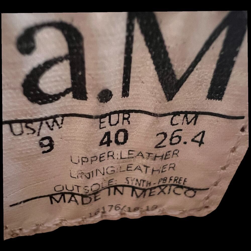 a.M Women's Size 9 Orange Leather Espadrilles Flats Mexico Comfort Casual - Picture 14 of 14